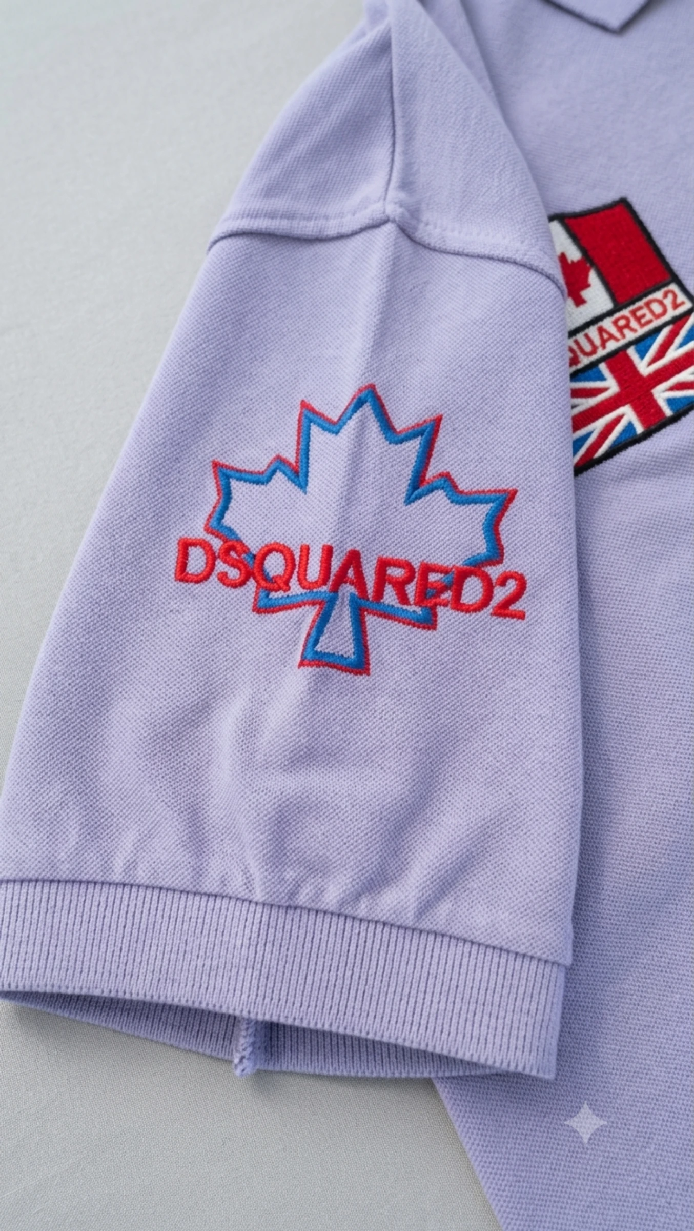 Polo Dsquared2 lavanda com patches e bordados - Tamanho S – photo 3